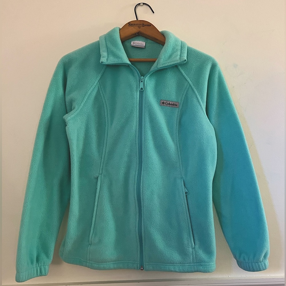 Columbia Womens Fleece Lightweight Jacket - Bright Aqua - Size Small